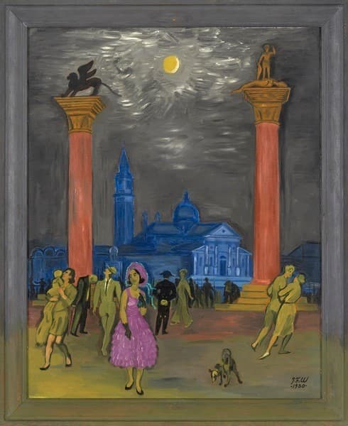 Moloen med San Giorgio. Venedig. Mange figurer