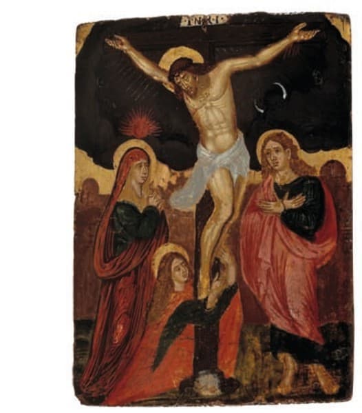 Kristus på korset med Maria, Johannes og Maria Magdalene