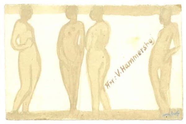 19 bordkort udført til atelierfest 4. oktober 1894